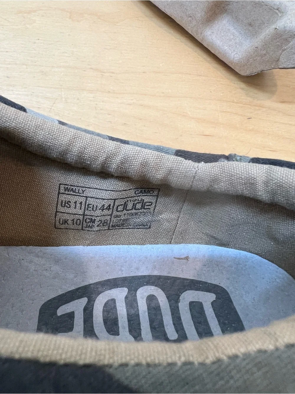 Hey Dude Camo Wally Slip-On Loafers in Black and Gray